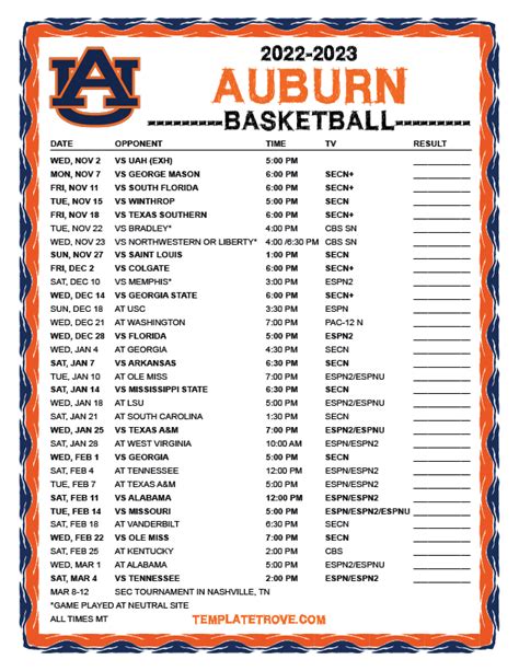 auburn basketball schedule espn|auburn tigers 2023 basketball schedule.